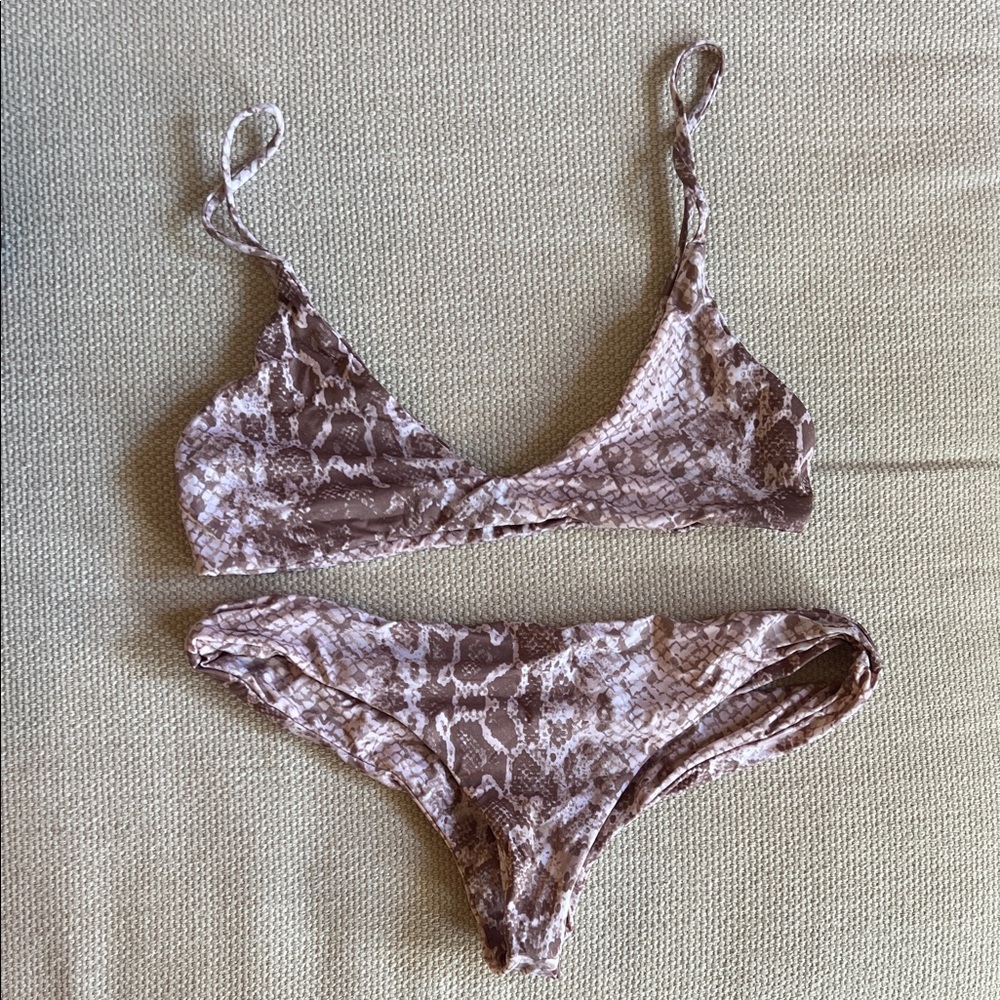 Mai Underwear Everyday top and Everyday bottom - Snake Print Bikini Set
